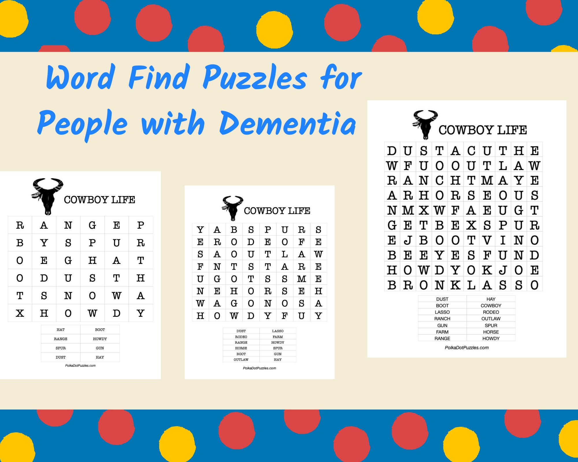 Fun and Relaxing Activities for Adults: Puzzles for People with Dementia  [Large-Print] (Easy Puzzles)