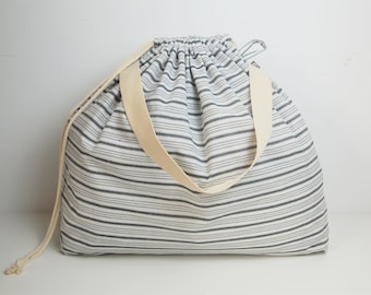 Laundry Bag, Weekender beach carry all dorm apartment storage travel, natural.