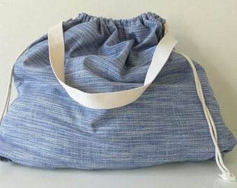 Laundry Bag, Weekender beach carry all dorm apartment storage travel, cotton/slub.