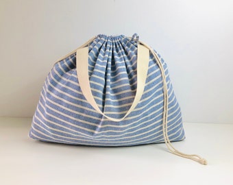 Bolsa de lavandería, bolsa de fin de semana para playa, para llevar en todo tipo de dormitorios, apartamentos, viajes, de algodón y lino.