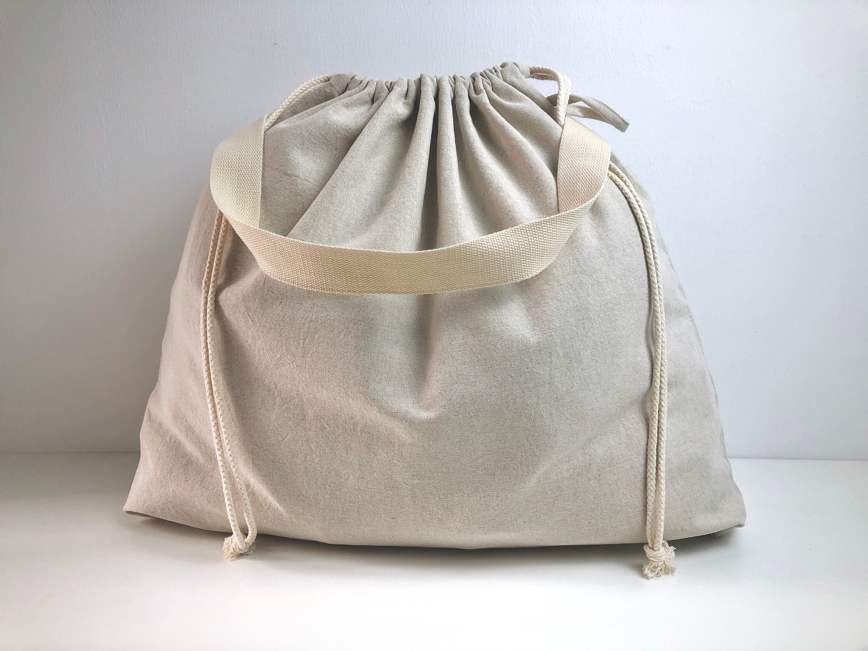 Laundry Bag, Weekender beach carry all dorm apartment storage travel, cotton.