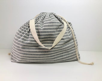 Laundry Bag, Weekender beach carry all dorm apartment storage travel, cotton/linen.