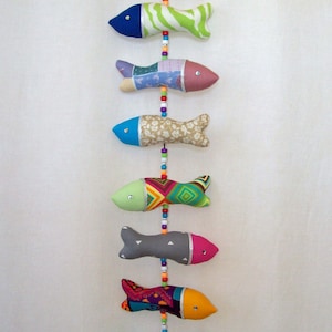 Handmade fabric fish hanging mobile unique NFL NCAA you choose