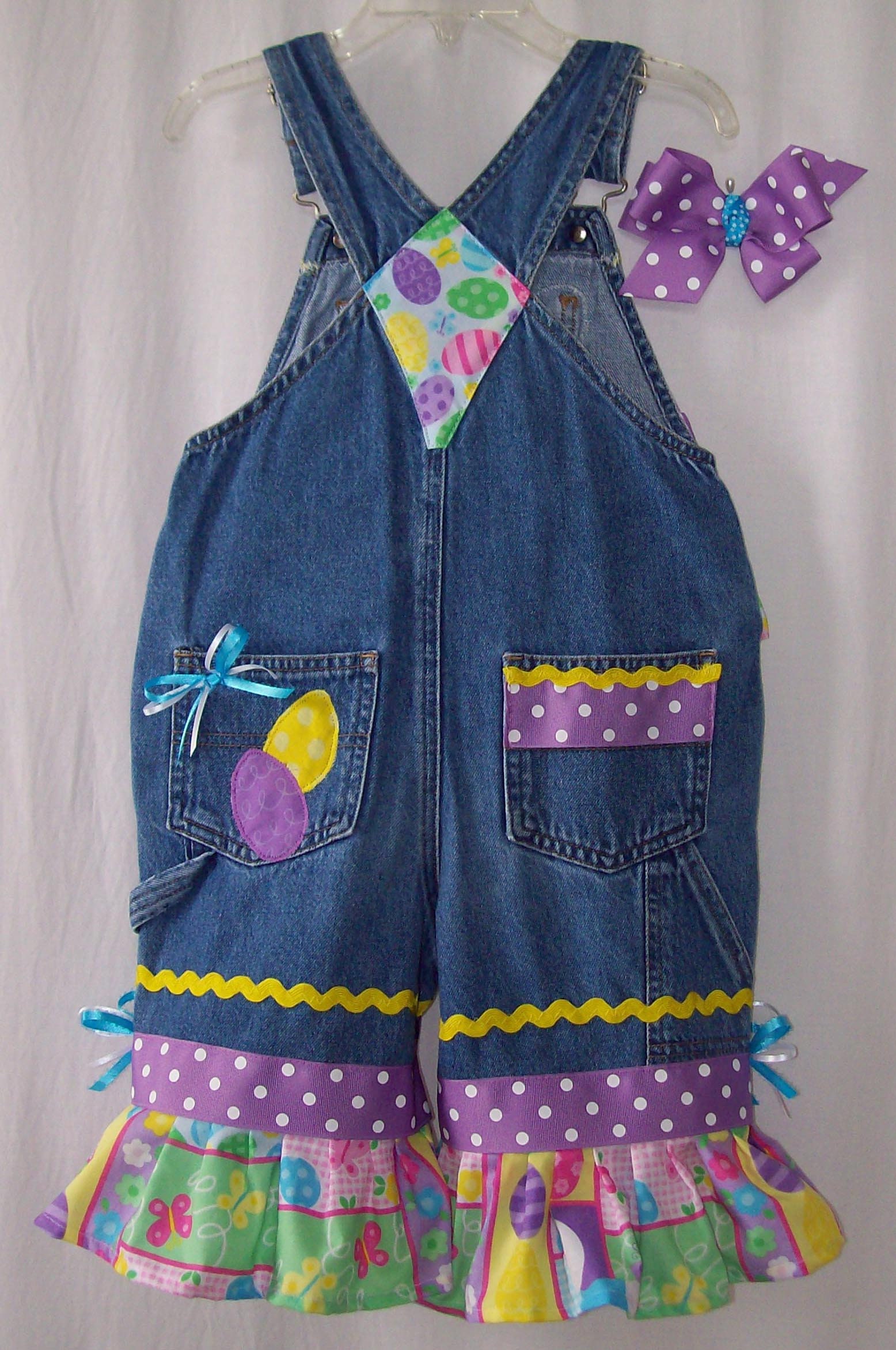 Custom boutique little girls Easter Egg Bunny overalls all Etsy