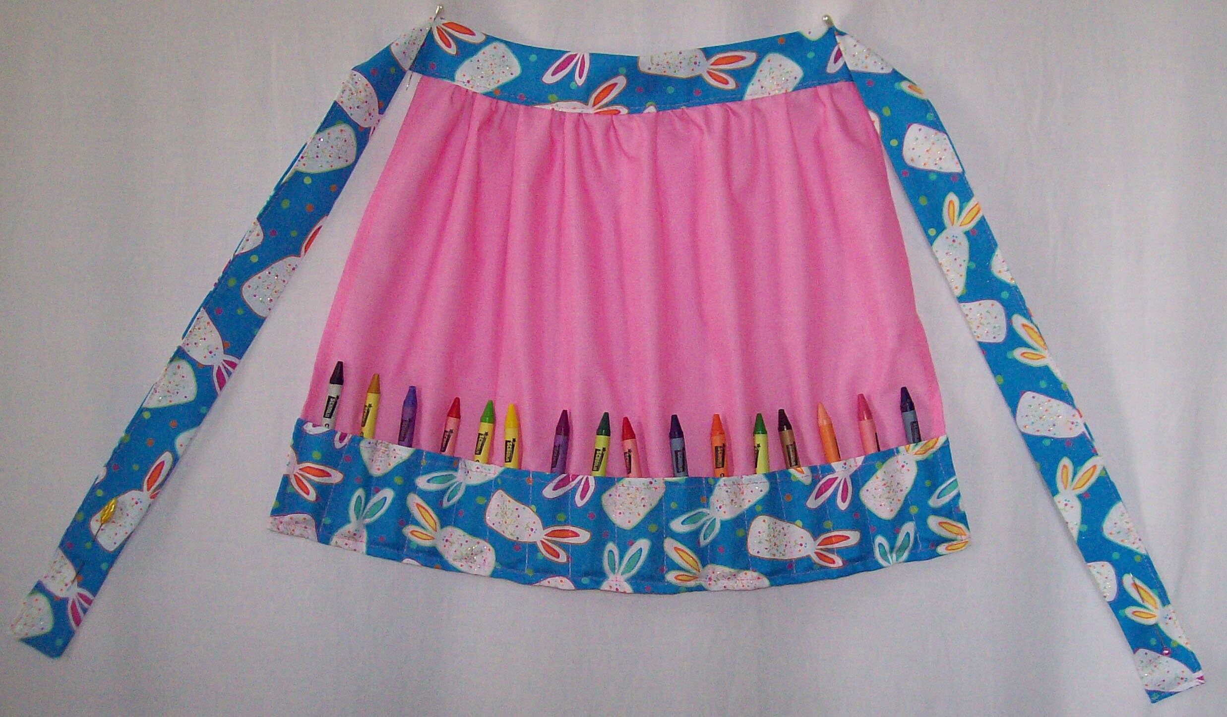 Handmade little girls crayon aprons your choice of fabric Etsy
