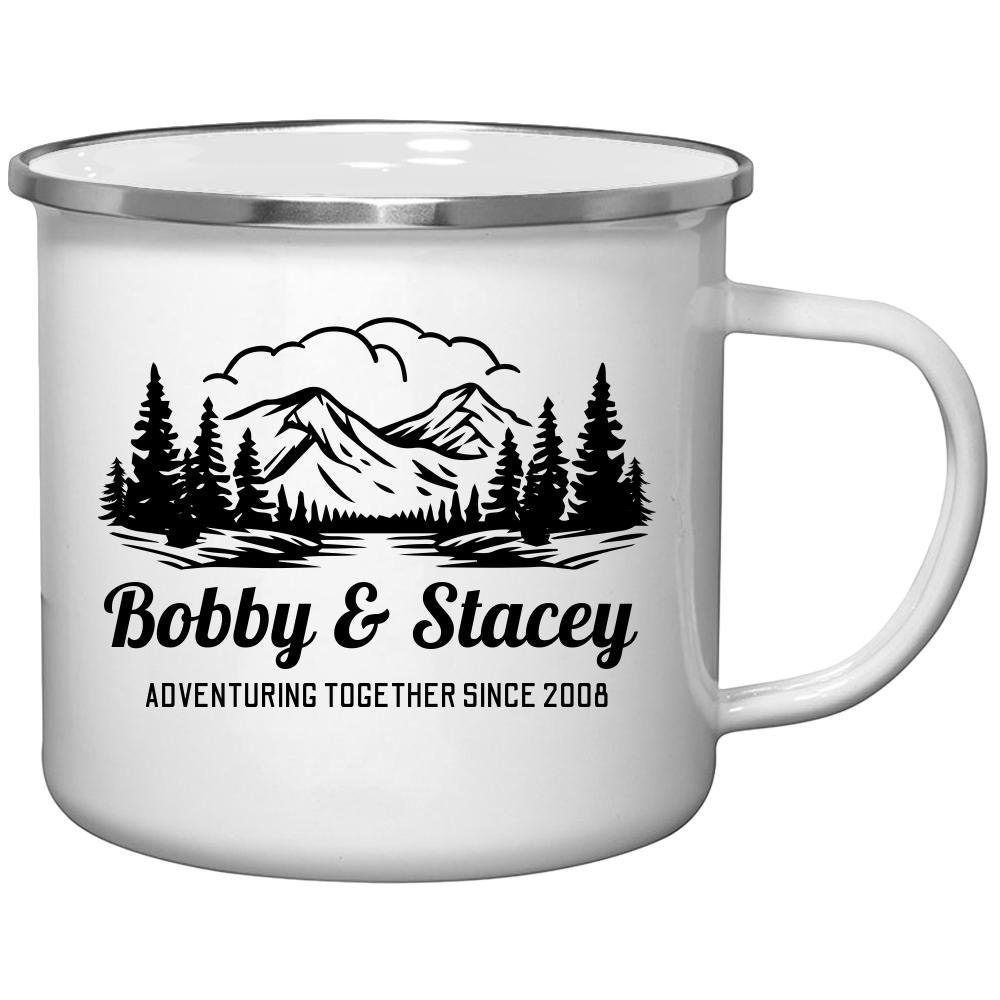Camp Mug Enamel Mug Personalized Etsy