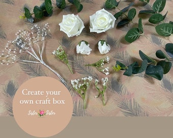 Create Your Own Artificial flowers for cake flower cake decorations cake topper birthday christening wedding cake rose eucalyptus for craft