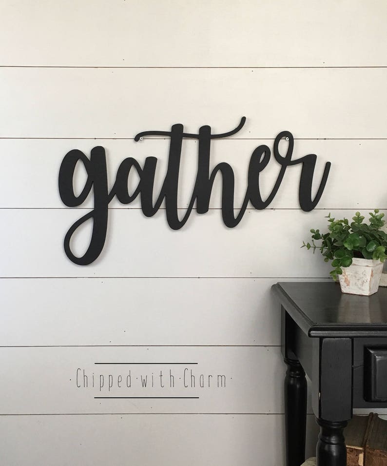 Gather Sign Gather Wood Sign 24 Gather Sign Cutout Etsy