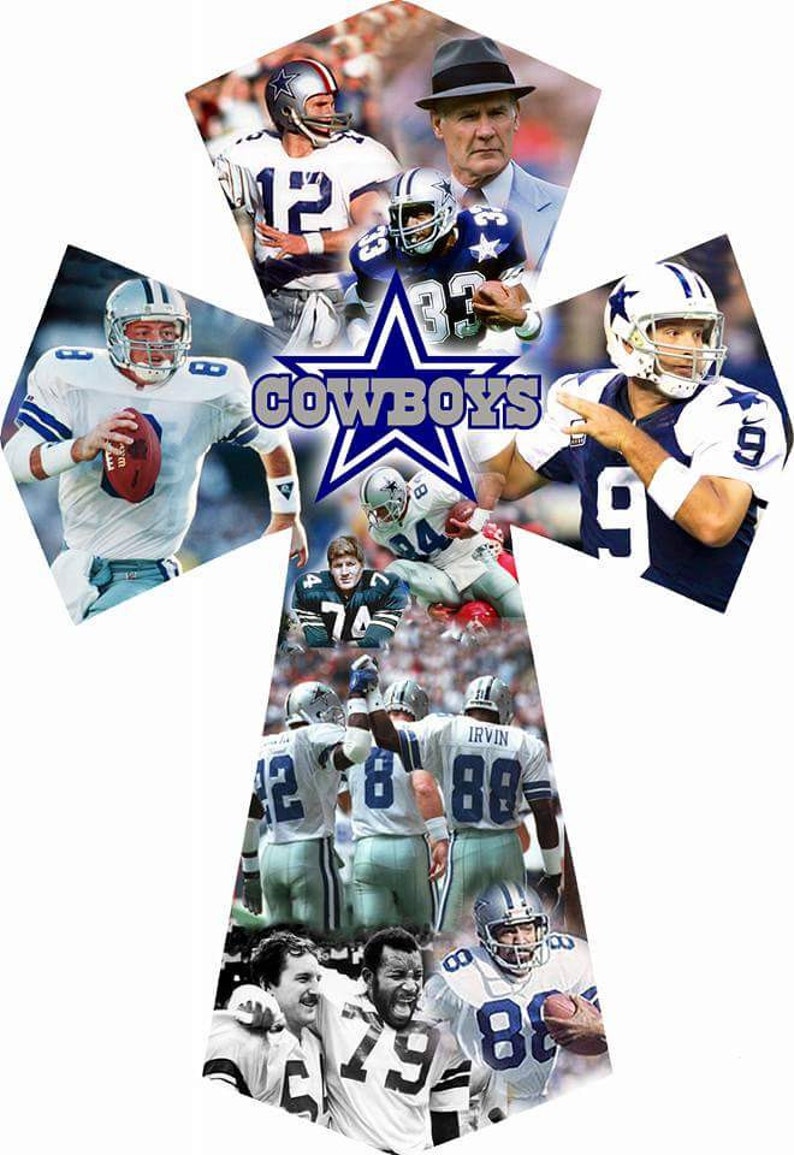 Collage cross Dallas Cowboys 16x11