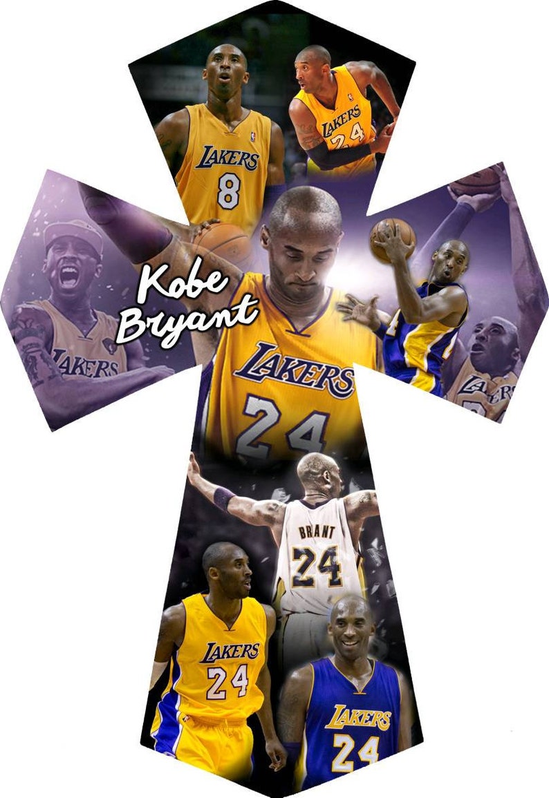 Collage Cross Kobe Bryant 16x11 Size. Etsy
