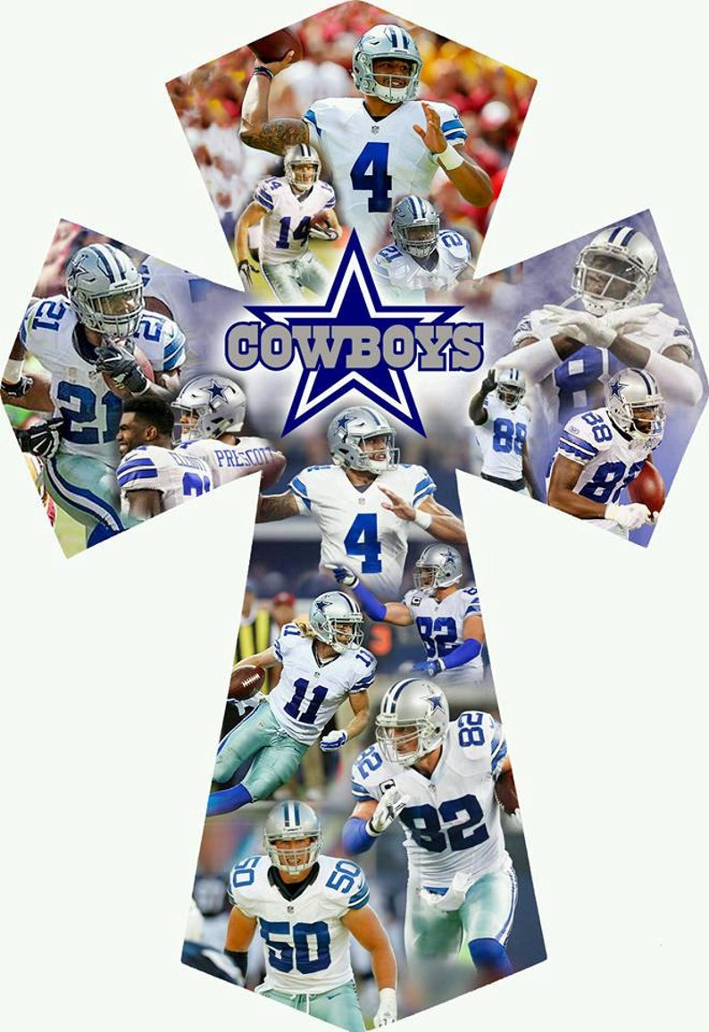 Collage cross Dallas Cowboys 16x11