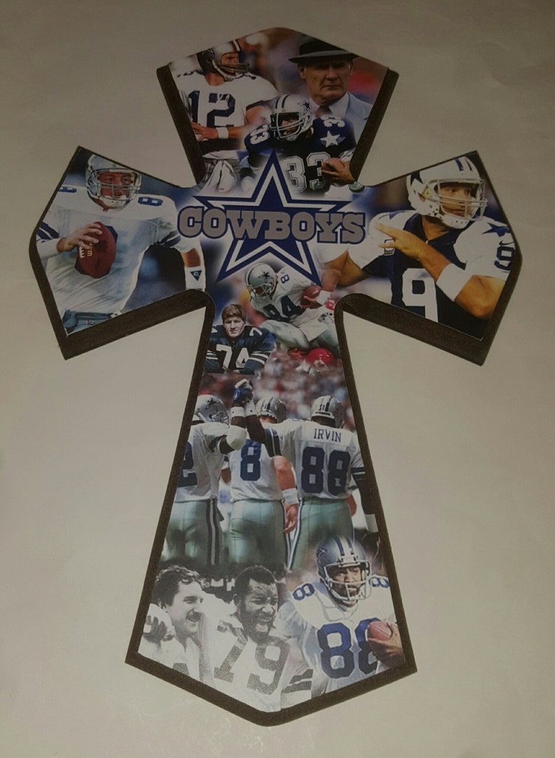 Collage cross Dallas Cowboys 16x11