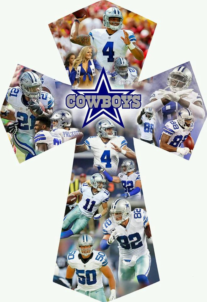 Collage cross Dallas Cowboys 16x11