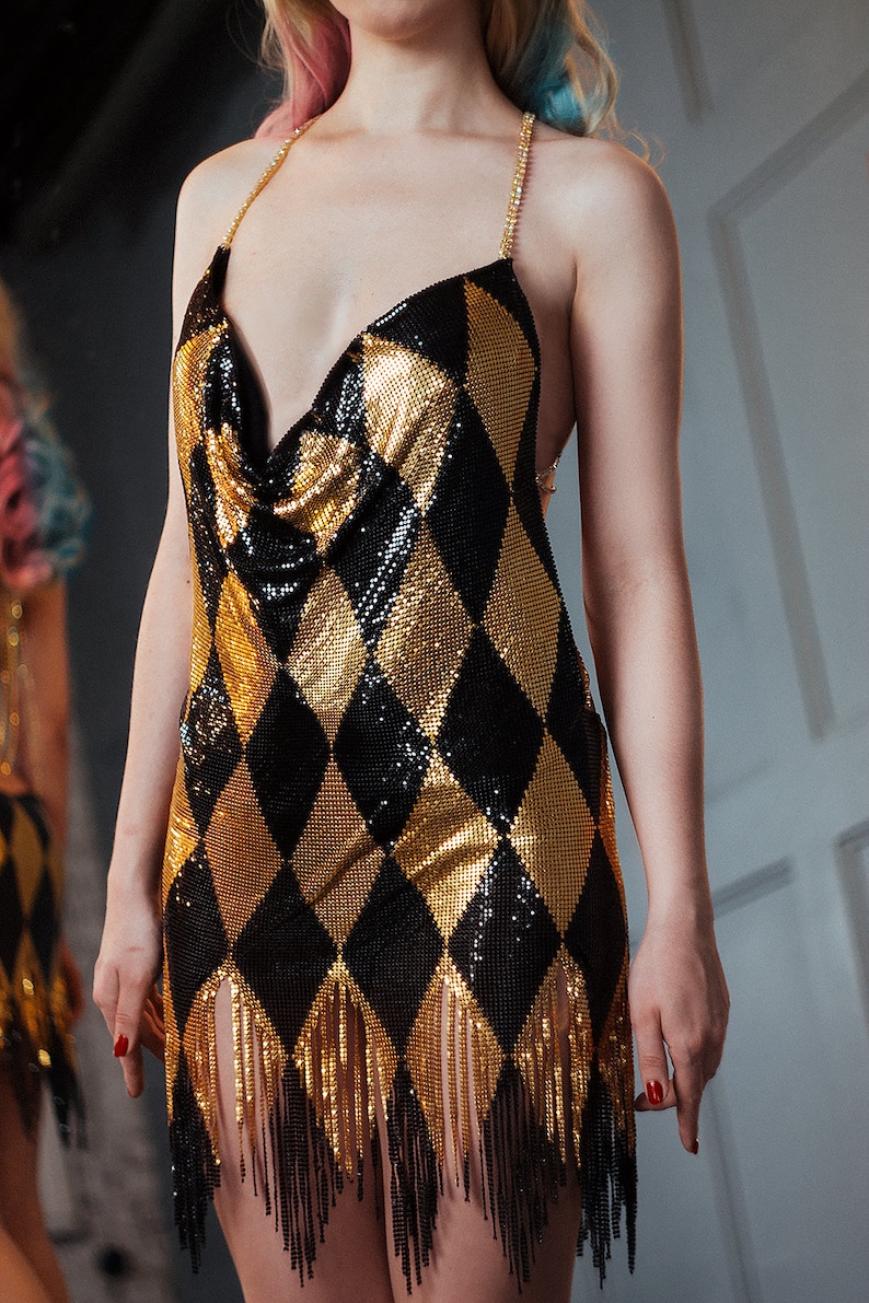 Harley Quinn READY TO SHIP Sequin Dress Date Night Etsy