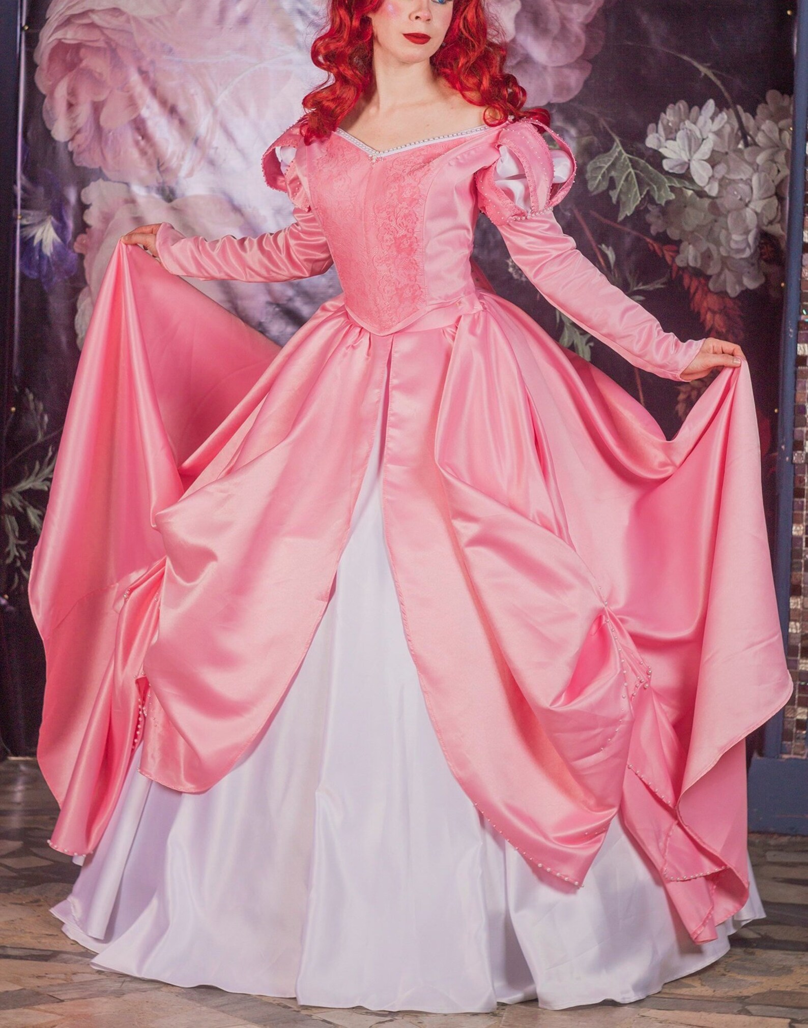 Robe rose Ariel inspirée par la petite sirène Cosplay costume Etsy