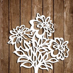 Printable PDF Template Cut Your Own or with cutting machine Silhouette Cameo SVG Papercutting file Papercut Design, PT-046