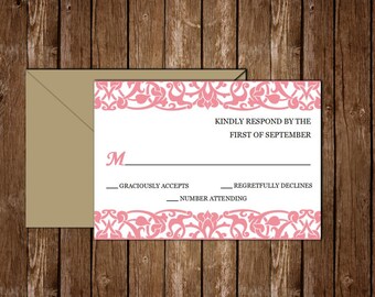 Printable rsvp card | Etsy