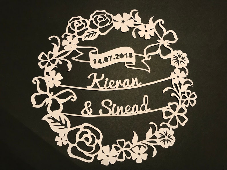 Download Wedding Papercut Template Personalised PDF SVG Papercut | Etsy