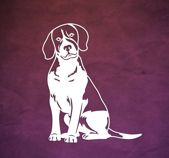 Beagle Paper Cut Template Dog Papercut Templates Paper | Etsy