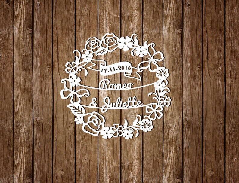 Download Wedding Papercut Template Personalised PDF SVG Papercut | Etsy