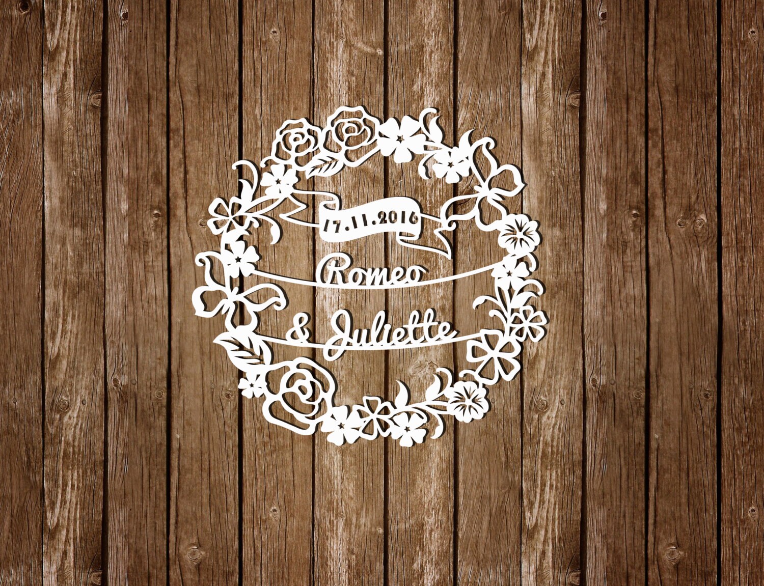 Download Wedding Papercut Template Personalised PDF SVG Papercut | Etsy