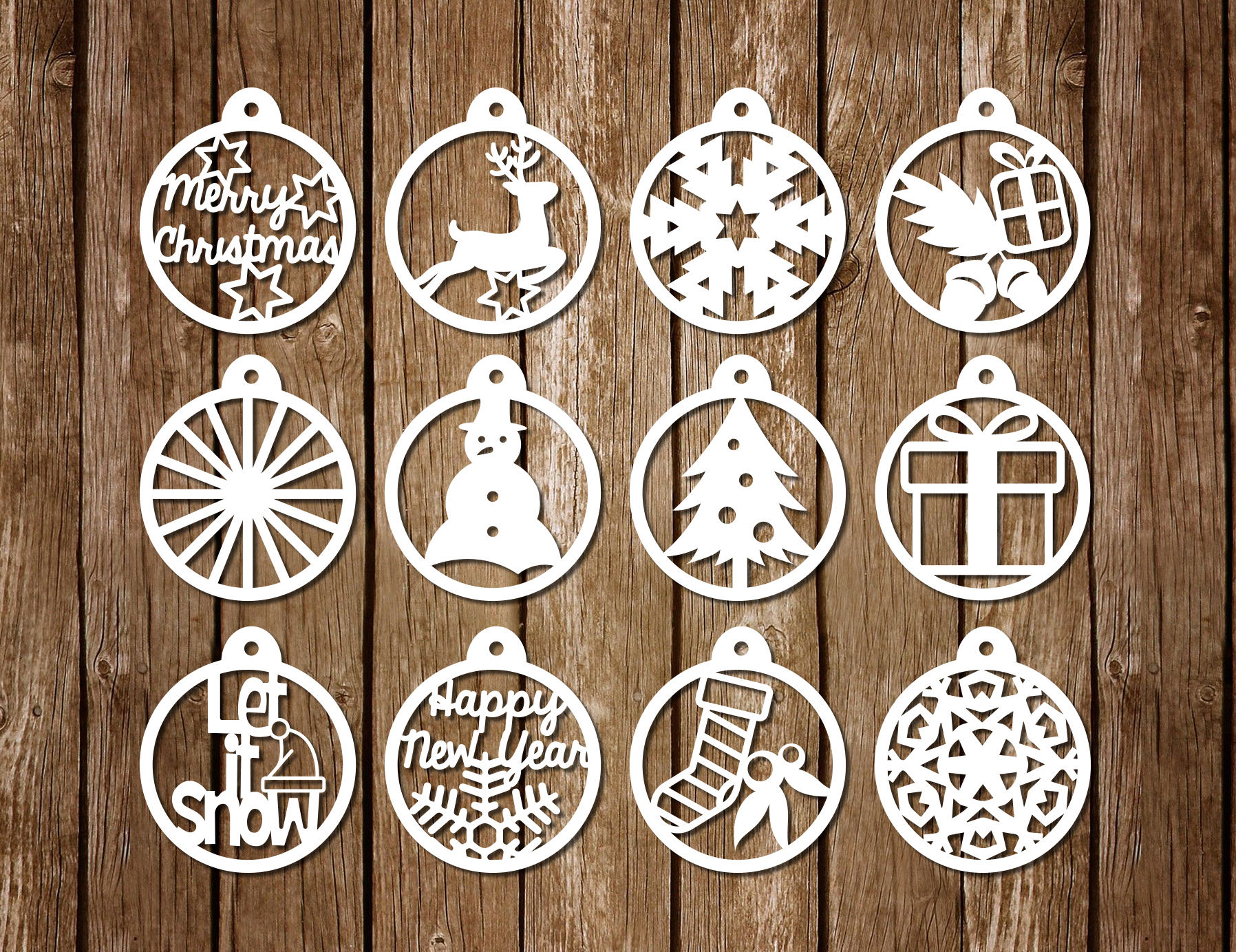 Download Papercut Template for Christmas decoration PDF SVG cutting ...