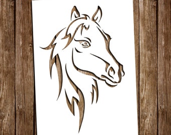 SVG-snijbestanden paard, pdf-sjabloon voor het snijden van papier, papieruitsnijdingen paard, vectorbestand paard, commercieel gebruik, persoonlijk gebruik PT-008