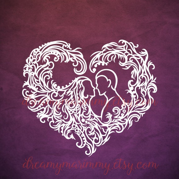Download Wedding Papercut Anniversary Gift Papercutting Template Etsy