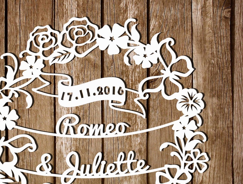 Download Wedding Papercut Template Personalised PDF SVG Papercut | Etsy
