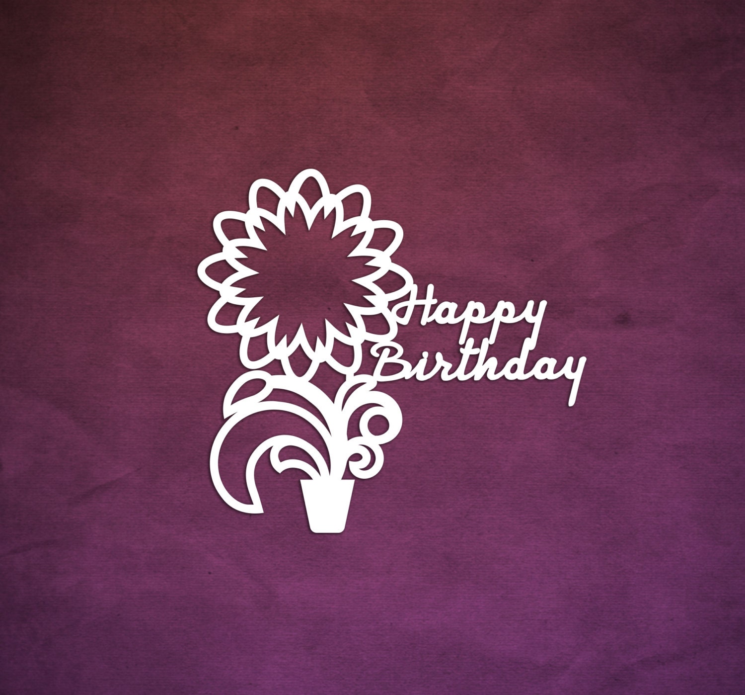Papercut Birthday Template, Paper Cutting Template, PDF SVG Cutting ...