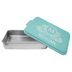 Customized Aluminum Pie Pan or Cake Pan With Lid Laser Engraved ...