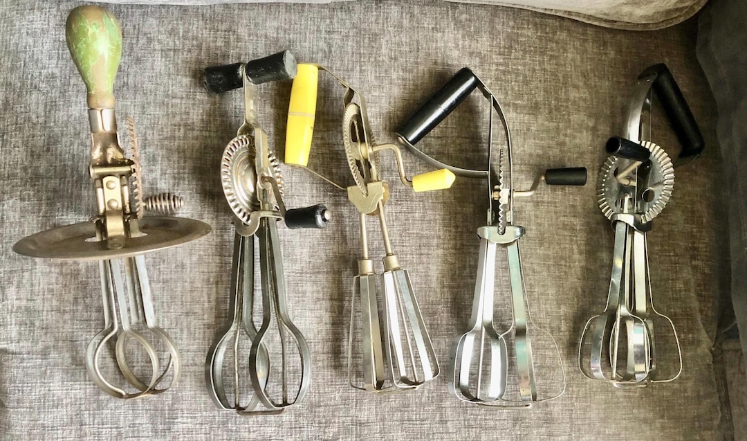 LOT of 5 Vintage Egg Beater Hand Mixers, Two Are Ekco - Etsy