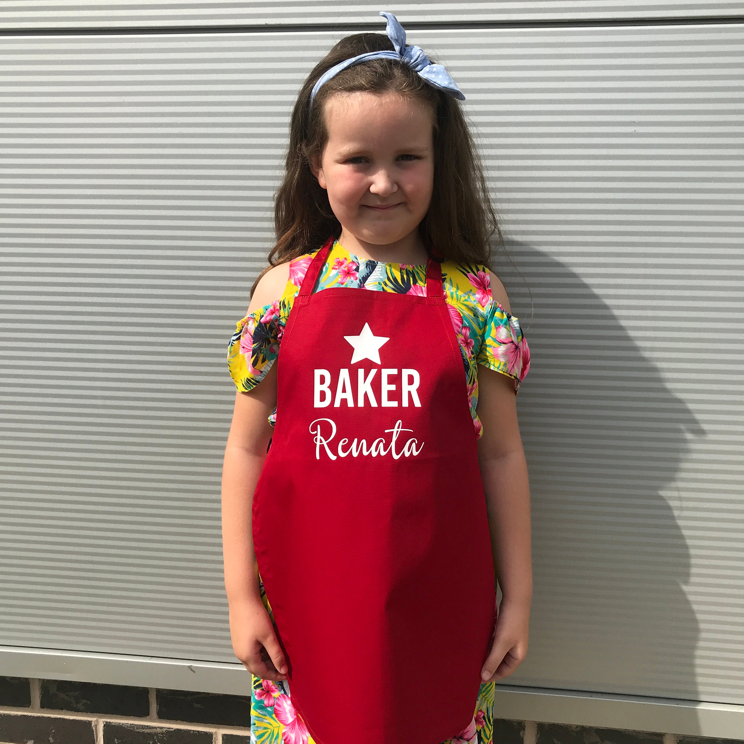 Children's Personalised Apron Star Baker Great British Etsy UK