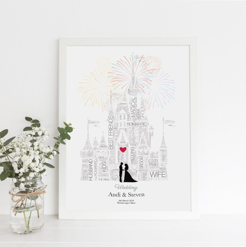 Personalised Disney Wedding Gift Fairytale Wedding First Etsy UK
