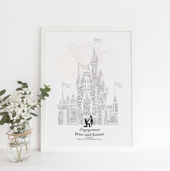Disney Engagement Proposal Disney Wedding Paper Anniversary Etsy