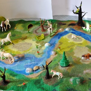 Tapete de atividades extra grande inspirado em Waldorf, Montessori e natureza