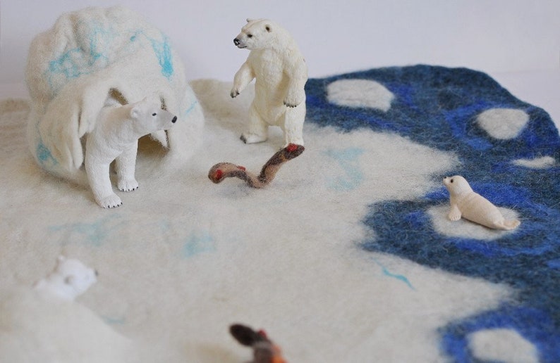 Waldorf Winter Playmat Playscape Snow Ice Snowman Icy Frozen Etsy