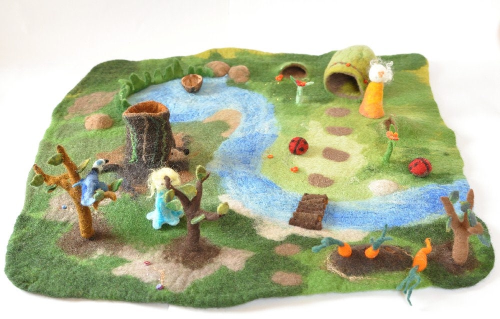 Wet Felt a Waldorf Wool Playmat