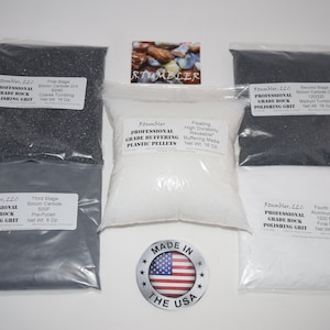 Rock Tumbling Grit Polish For 15 lbs Tumblers With Plastic Pellets