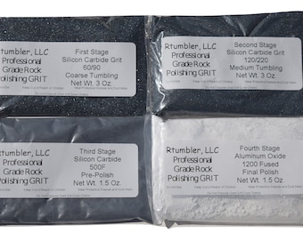Professional Rock Polishing / Tumbling Grit Kit For 3 lbs Tumblers