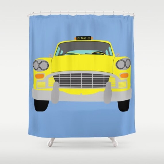 New York Taxi jaune douche Manhattan-Rideau cabine douche New York Taxi jaune douche Manhattan-Rideau cabine douche