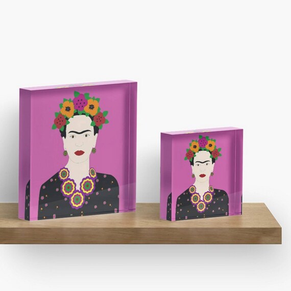 Acrylic block artMexican wall decorOriginalPink plexiglass Etsy