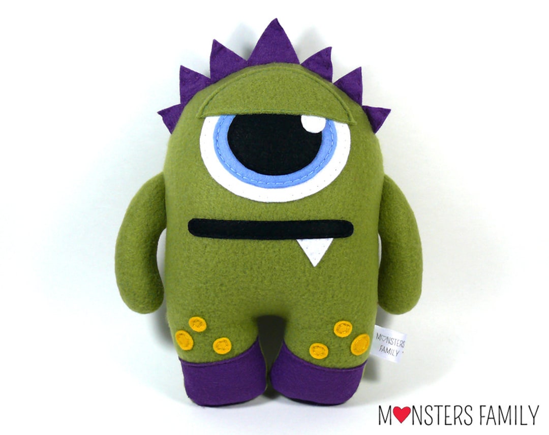 1pc Mint Green Monster Plush Toy, Cute Home Decor Gift