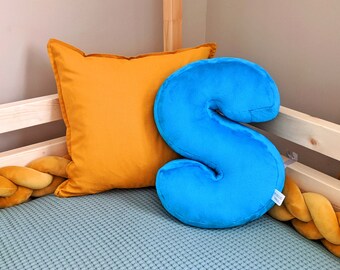 Letter shaped name pillow alphabet initial letter pillow educational cushion name cuddly pillow kids nursery room pillows baby gift idea
