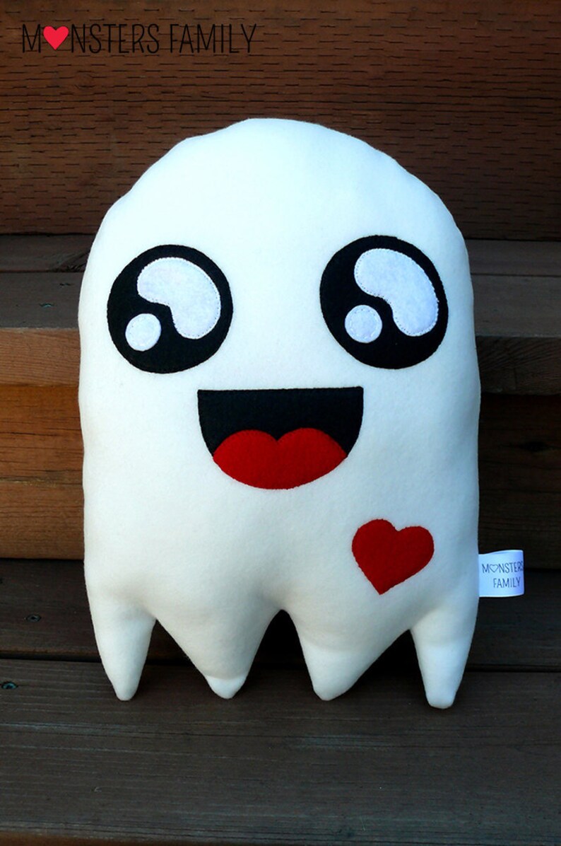 Personalized Halloween Ghost Pillow Plush Kawaii Ghost Plush Toy image 2