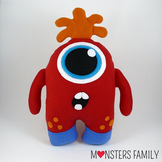 Cute Monster Plush Toy Monster Stuffed Toy Animal Plush Monster Nursery Pillow  Toy Stuffing Stocker Kawaii Pillow Baby Gift Toddler Gift 