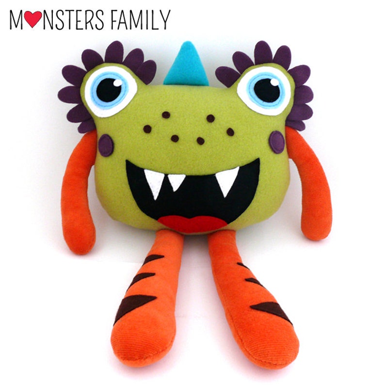 Nursery Monster Pillow Baby Kids Cushion Plush Stuffed Monster Etsy