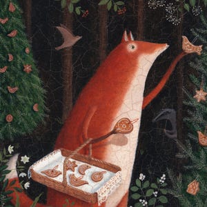 Le renard en pain d'épice. Impression giclée signée