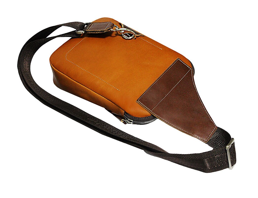 AMARILLO rusty brown bag Leather one shoulder bag Men | Etsy