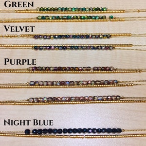 Bracelets Crystal SWAROVSKI, Perfect VALENTINE'S DAY Gift, Swarovski Crystals and Miyuki Beads, many colors : velvet, night blue, purple image 8